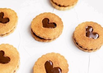 Recette de biscuits cœur à la pâte à tartiner