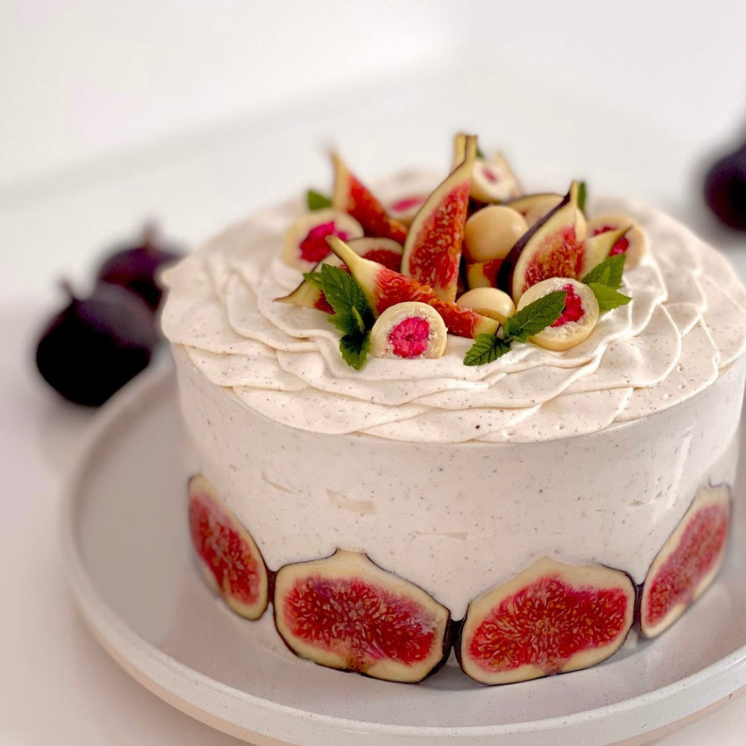 Recette de fraisiers figues, fruits rouges & chocolat blanc 