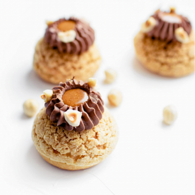 Recette de choux chocolat praliné