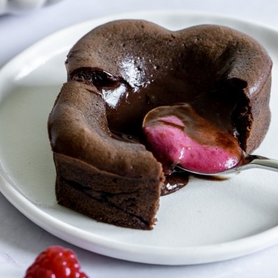 Recette de fondant au chocolat cœur framboise
