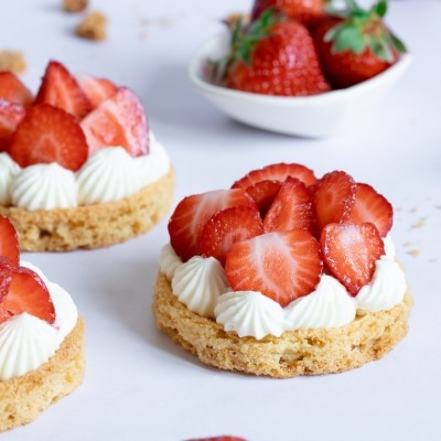Recette de tartelettes fraises – Ganache montée chocolat blanc