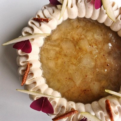 Recette de tarte poire, pécan, VAO 35%