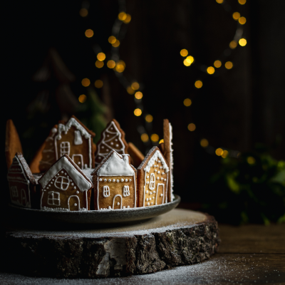 Noël : Recette de Gingerbread village cake