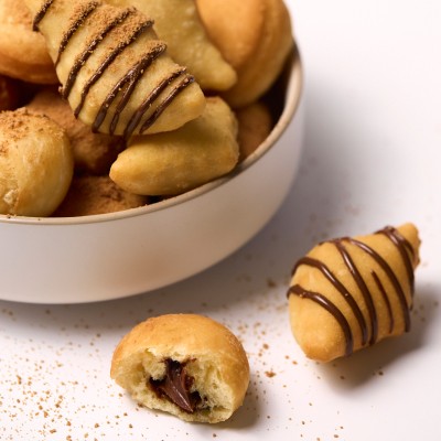 Recette des bugnes cœur pâte à tartiner au chocolat Weiss