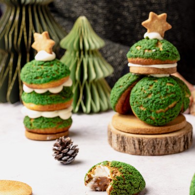 La recette des religieuses sapin de Noël au chocolat et praliné Weiss